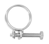 Generic Abrazaderas de Manguera de Doble Alambre de Acero Inoxidable 201, Diseño Ajustable Duradero para Uso Industrial y Doméstico, 13-16 Mm de Diámetro, Paquete de 20 (25-29 mm)