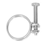 Generic Abrazaderas de Manguera de Doble Alambre de Acero Inoxidable 201, Duraderas y Ajustables, Evitan que la Manguera Se Apriete para Uso Doméstico e Industrial, 13-16 Mm, Paquete de 20 (16-19 mm)