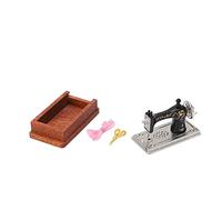 Generic Accesorio de Muñecas, Aleación y Madera Life Liftora Dollhouse Machine Miniatura Hermosa para la Recolección (Marron Oscuro)