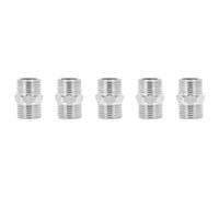 Generic Accesorios de Tubería Roscados de Acero Inoxidable para Aplicaciones de Plomería y Gas, Rosca Macho de 1/2 Pulgada, Paquete de 5
