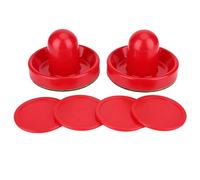 Generic Accesorios Duraderos para Hockey sobre Hielo, Juego de Discos de Empuje de Repuesto para Juegos de Mesa Estándar, 2 Paletas y 4 Discos (Tamaño pequeño 60 mm)