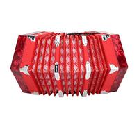 Generic Acordeón Concertina Elegante Portátil para Adultos Principiantes Bolsa de Transporte Suministros de Instrumentos Musicales (rojo)