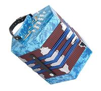 Generic Acordeón Concertina Elegante Portátil para Adultos Principiantes Bolsa de Transporte Suministros de Instrumentos Musicales (cielo azul)