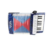 Generic Acordeón Infantil de 17 Teclas, Sonido Suave y Agradable para Niños, Principiantes y Profesionales, Instrumento Musical ABS Azul Profundo para Estudiantes e Intérpretes
