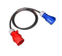 Generic Adaptador de 16 amperios de 5 pines a 3 pines, 1 metro, resistente de 415 V a 230 V, macho a hembra, compatible con cualquier dispositivo de 3 pines de 16 A, 230 V