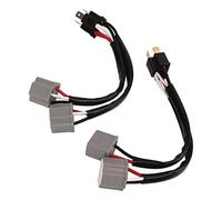 Generic Adaptador de Arnés de Conversión de Faros Delanteros 9003 H4, Divisor de 2 Vías Resistente Al Calor para Camioneta LED, Cobre 18 AWG, 2 Piezas