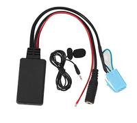 Generic Adaptador de Cable AUX-IN con Micrófono Llamadas Manos Libres Apto para Smart Fortwo 450, Conector de Audio Automático Portátil Negro para Todos los Modelos con Preparación AUX-IN