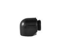 Generic Adaptador de Montaje de 90 Grados de Rosca G1/4, Accesorios de de Refrigeración de Agua de Alto Flujo de Latón, Negro, 2 uds. (Hilos internos y externos)