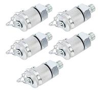 Generic Adaptador de Prueba Hidráulica de 5 Piezas Conector de Rosca G1/4" para Manómetros Pt/Pptzg Compatible con Sistemas Hidráulicos Herramientas de Diagnóstico Equipo de Muestreo de Aceite