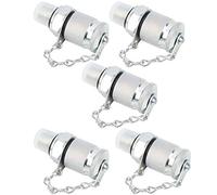 Generic Adaptador de Prueba Hidráulica de 5 Piezas Conector de Rosca G1/4" para Manómetros Pt/Pptzg Compatible con Sistemas Hidráulicos Herramientas de Diagnóstico Equipo de Muestreo de Aceite