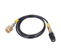 Generic Adaptador de Recarga de Refrescos de Acero Inoxidable con Manguera de 60 Pulgadas, Ideal para Rellenar Máquinas de Refrescos con CO2 (Manguera de alta presión)