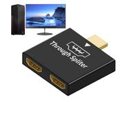 Generic Adaptador HD | Cable divisor de 1 entrada y 2 salidas | HDMI Swi-tch | Divisor de cable HD para portátiles, televisores, computadoras