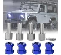 Generic Adaptador Hexagonal RC Extensión de Pista de Escalada de Metal de 1,9 "para Vehículo RC Apto para D90 AX10 CC01 SCX10 4 Piezas (Blue)
