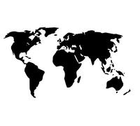 Generic Adhesivo de mapa del mundo, disponible en 27 x 15 cm, 50 x 30 cm, 80 x 45 cm, 100 x 55 cm para tu autocaravana, caravana o como adhesivo de pared 203