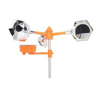 Generic Ahuyentador Solar de Pájaros, Gran Volumen a Prueba de Lluvia Altavoz Incorporado Luz de Sonido Solar Repelente de Pájaros ABS Rotación de 360 ° Diámetro del Espejo de 68 Mm para