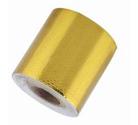 Generic Aislamiento de Cinta Adhesiva de Aluminio de Aluminio de Aluminio Aislamiento de Cinta de Calor Reflectante para Compartimento del Motor (Dorado 5m*5cm)
