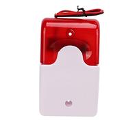 Generic Alarma Perimetral Buen Aislamiento Alarma de Luz Sonora de Amplia Cobertura para Hogares de Ancianos ABS Resistente Al Calor Rojo (12V)