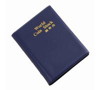 Generic Álbum Compacto de Almacenamiento de Monedas Libro de Colección de 120 Bolsillos Fácil de Transportar para Entusiastas de Las Monedas Color Rojo PVC 4,3 X 6,1 Pulgadas (Blue)