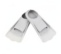 Generic Aletas de Entrenamiento para Natación Silicona Flexible Propulsión Eficiente Antideslizante Drenaje Rápido Apropiadas para Ejercicio Piscina Playa , Gris+Blanco , S