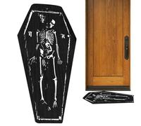 Generic Alfombra de baño gótica - Alfombra de terror en forma de ataúd - 39.37x15.7 en Halloween Entryway Alfombra para decoración del hogar, alfombrilla no para salón, dormitorio, puerta, fiesta de
