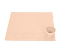 Generic Alfombra de Pintura de Silicona, Lámina de Manualidades de Silicona Fácil de Limpieza Gruesa Gran Evidente de Evasión de Preprobación para Bricolaje (naranja amarillo)