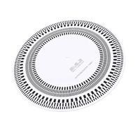 Generic Alfombrilla de Disco Estroboscópico para Tocadiscos, Doble Cara, para Ajuste Preciso de la Velocidad y Alineación del Cartucho para Discos Acrílicos de 12 Pulgadas (White)