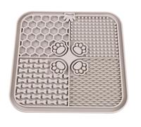 Generic Alfombrilla para Lamer Mascotas, Plato de Silicona para Comer Lentamente para Gatos, Suave, Alivia la Enfermedad de la Garganta, Promueve la Salud Bucal para Cachorros en Interiores (Grey)