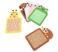 Generic Alfombrillas Sensoriales para Niños Autistas, Lindas Texturas de Animales, Juguetes de Aprendizaje para Habitación de Niños, Juego de Tela de Fieltro de 6 uds.
