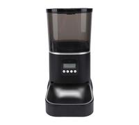 Generic Alimentador Automático para Mascotas, 6L, Control LCD Inteligente, Suministro de Doble Potencia, Dispensador de Alimentos Temporizado para Gatos de Interior, ABS de Acero Inoxidable