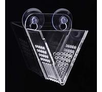 Generic Alimentador de Camarones de Salmuera de Gusano Rojo Acrílico para Acuario, Taza de Alimentación de Peces Transparente para una Fácil Instalación y Larga Vida útil, Adecuado para Todo Tipo de