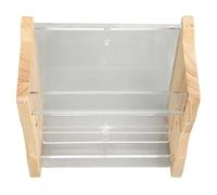 Generic Alimentador de Pollo Acrílico Transparente, Caja de Comida para Pájaros con Apertura Superior Automática para Loros y Pájaros del Amor (S 48x20x57 Pulgadas)