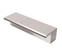 Generic Aliviadero de Cascada de Acero Inoxidable, Diseño Elegante para Piscina, Cascada y Estanque de Peces, 15,7 Pulgadas, Plateado