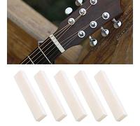 Generic Almohada para Cuerdas de Tuerca de Hueso de Búfalo de para Bricolaje para Guitarra y bajo, Reemplazo Liviano para Instrumentos Clásicos, Tamaño de 52x6x10 Mm, Opciones de 1 Pieza / 3 Piezas