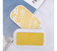 Generic Almohadilla de Tinta Flash Moon-White, Grande, para Manualidades, Sellos de Goma, Agenda, Almohadilla de Tinta para Cartón/papel Kraft/papel Fotográfico/cuero, Amarillo Flash, 9,5 X 5, X 2