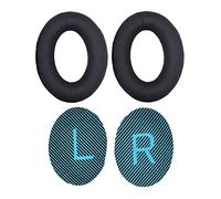 Generic Almohadillas Transpirables de Repuesto para QC25 QC15 QC35, Cómodas Almohadillas de Espuma Viscoelástica de Cuero Proteico, Gris Plateado (BLUE)
