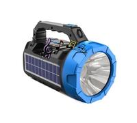 Generic Altavoz Bluetooth solar para exteriores, linterna de luz LED, compatible con tarjeta TF, disco U, radio FM, subwoofer pesado, mano, hombro trasero (azul)
