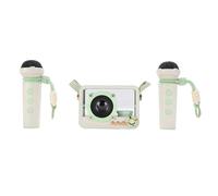 Generic Altavoz con 2 Micrófonos Inalámbricos Batería de Larga Duración Tiempo de Reproducción de 3 a 8 Horas Ideal para Lecciones, Música Plástico Aprox. 4,13x2,99x2,17 Pulgadas (Verde Claro)