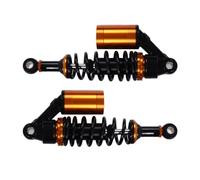 Generic Amortiguador de Motocicleta de 280 Mm Diseño de Resorte de Aire Duradero para Moto de Cross ATV Paseo Suave Universal Negro y Naranja Juego de 2