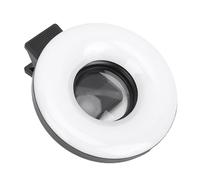 Generic Anillo de Luz LED con Lente Macro 15X para Fotografía de Teléfonos Inteligentes Vlog Close Up Negro para Fotógrafos