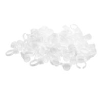 Generic Anillos Adhesivos para Pestañas y Pigmentos Vasos para Tatuajes de Plástico Blanco Tamaño Mediano 200 Unidades para Salón de Belleza y Maquillaje Profesional