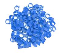 Generic Anillos de Plástico Numerados para Patas de Palomas con Letras, Paquete de 100 Bandas para Pájaros con Diseño en para una Identificación Segura (Azul Oscuro)