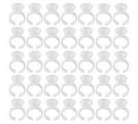 Generic Anillos para de Pegamento de Pestañas 500 Unidades Pequeños Blanco para Pigmentos de Tatuaje Microblading y Uñas Soporte Portátil sin Derrames para Profesionales
