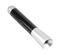 Generic Antena Corta de Fibra de Carbono Modificación de Automóvil Universal para (Plata)