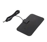 Generic Antena Digital de Alta Definición para Interiores Recepción de Señal Multidireccional para Programas de Televisión Claros Patrón de Cuadrícula Pequeña Negra para Oficina en Casa