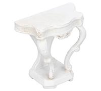 Generic Aparador de Resina Estilo rococó Blanco Exquisito en Miniatura 1:12 para Decoración de Sala de Estar de Casa de Muñecas, Material de Primera Calidad, Juguete Realista para Figuras de Acción,