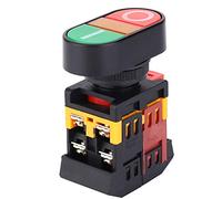 Generic APBB-22/25N Interruptor de Botón Doble LED de Doble Circuito para Control Preciso Diámetro de Montaje 22 Mm y 25 Mm, para Proyectos Eléctricos (24V)