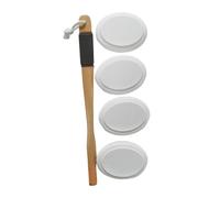 Generic Aplicador de loción de espalda con mango de madera de alta elasticidad y almohadillas suaves reemplazables de EVA para una aplicación de crema hidratante sin esfuerzo, adecuado para mujeres