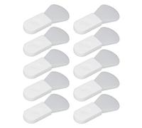 Generic Aplicador de Máscara de Silicona, Espátula Cosmética Mini Corto Aplicador de Lodo 10pcs Mascarilla de Silicona Cepillo Herramienta de Belleza Facial Portátil Blanca (Estilo de pulgar en