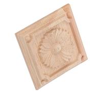 Generic Apliques a Cuadros para Tallado en Madera, Decoración de Muebles Retro para el Hogar, Decoración del Hotel, Madera de Caucho, 4 Uds. (Estilo 4)