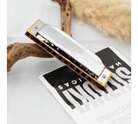 Generic Armónica de 10 Agujeros con Llave C, Sonido Estable y Transparente, órgano Bucal, Exquisita y Hermosa Armónica para Principiantes Profesionales, Placa de Cobre Cromada de Primera Calidad, (C)